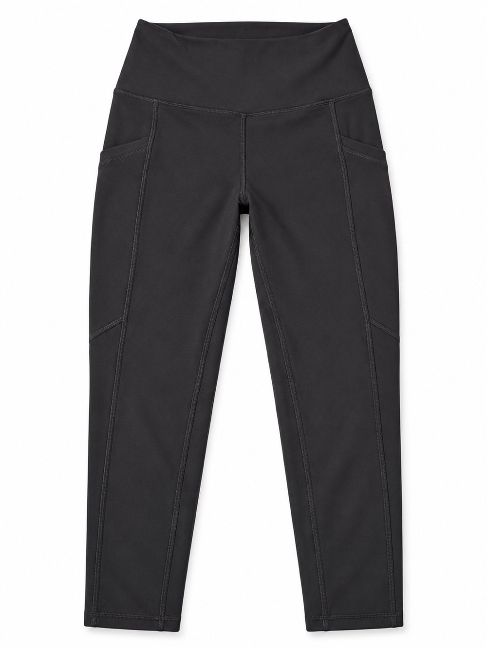 Athleta Black High-Waist Performance Leggings with Side Pockets